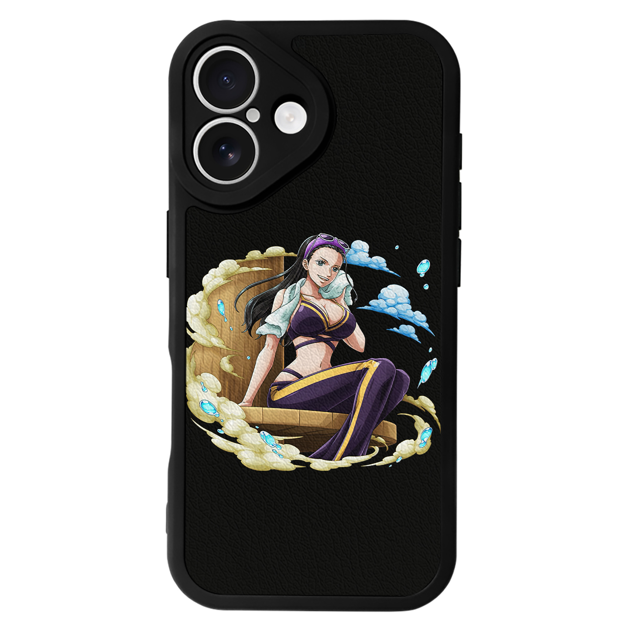 （画像用） ワンピース ニコ・ロビン ONE PIECE Nico Robin 【iPhone 16シリーズ対応】シリコンスマホケース（レザー調） 材質：シリコン